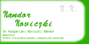 nandor noviczki business card